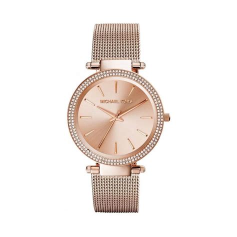 michael kors watch mk3369 darci rose gold mesh ladies watch|michael kors mk3369 darci rose gold tone .